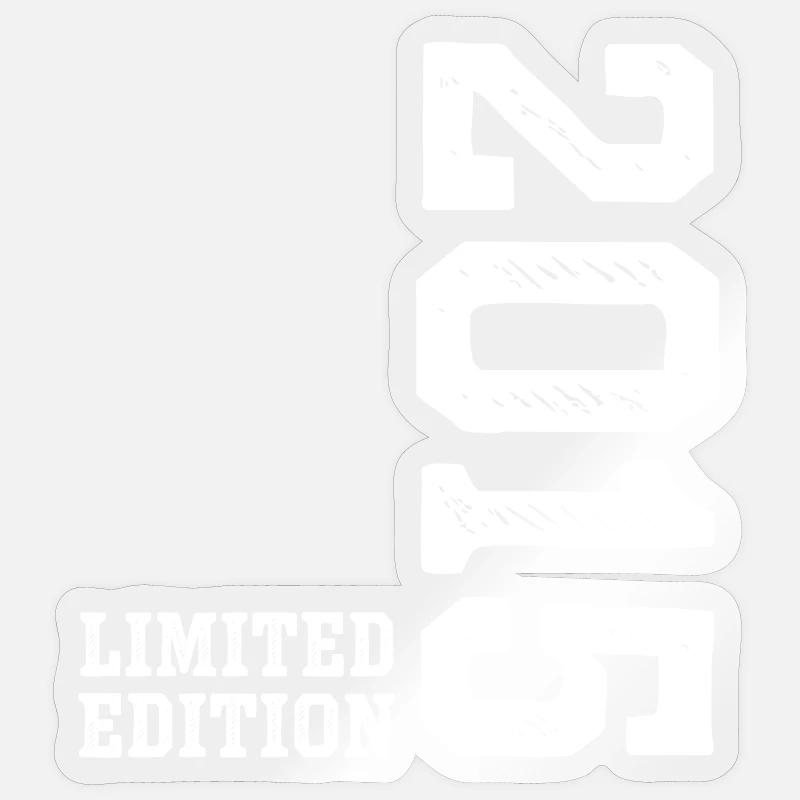 11. Geburtstag 2015 Limited Edition Junge Mädchen - Sticker Größe S (10 x 10 cm) - Transparent glänzend
