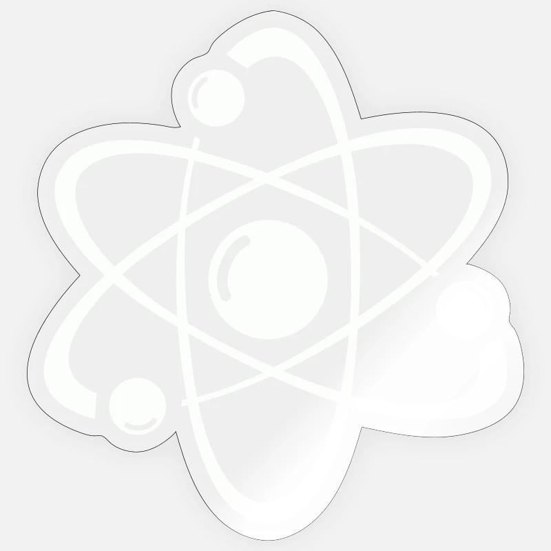 Atomic Model Line Art Sticker size S (10 x 10 cm)