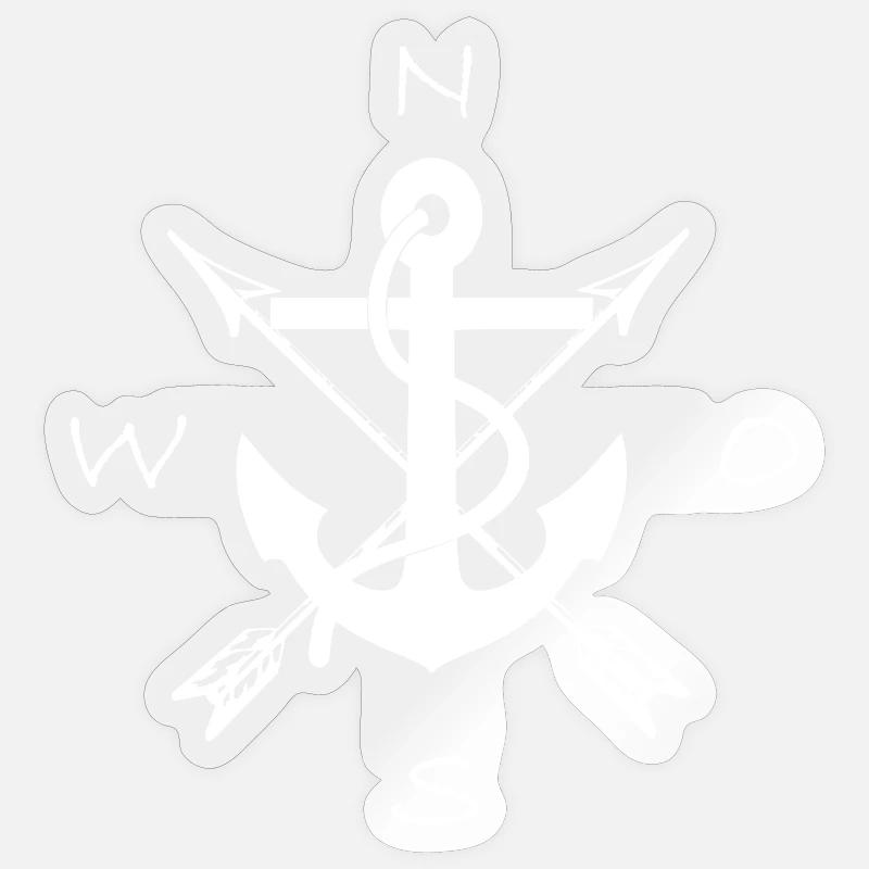 Conception de la boussole d’ancrage Sticker taille S (10 x 10 cm)