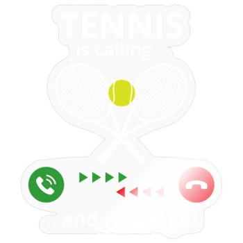 tennis  - Sticker taille S (10 x 10 cm) - brillant transparent - Devant