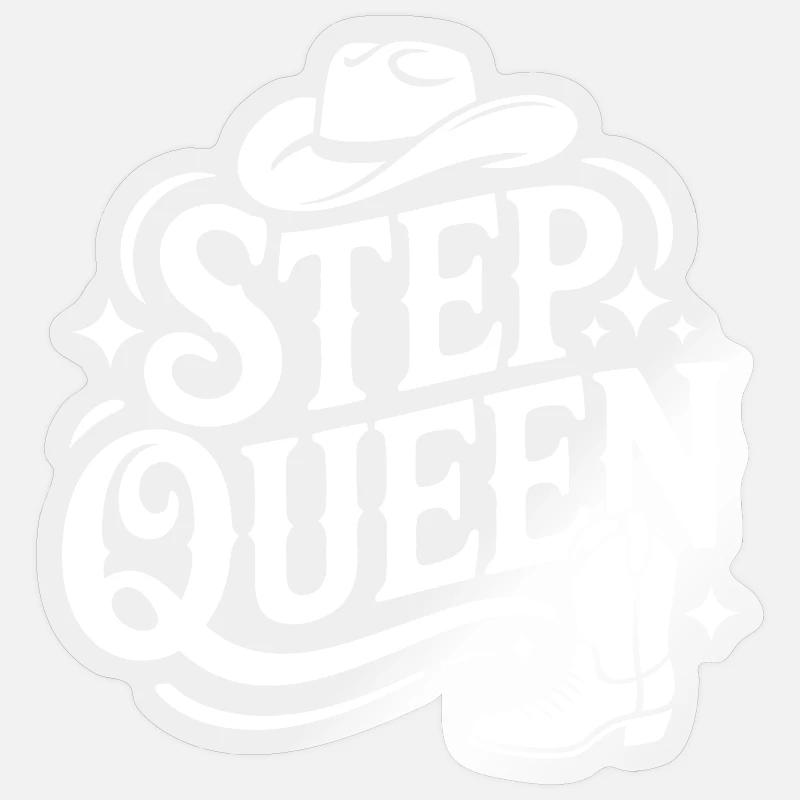 Step Queen Western Line Dance Sticker size S (10 x 10 cm)
