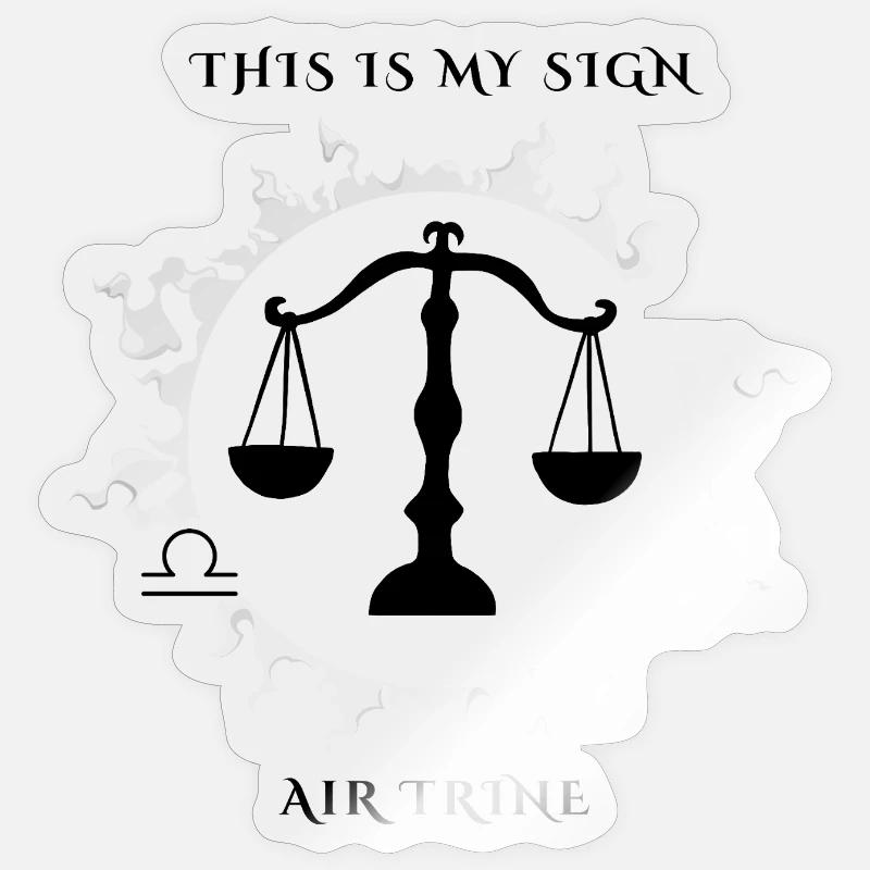 My Libra sign - Sticker size S (10 x 10 cm) - transparent glossy