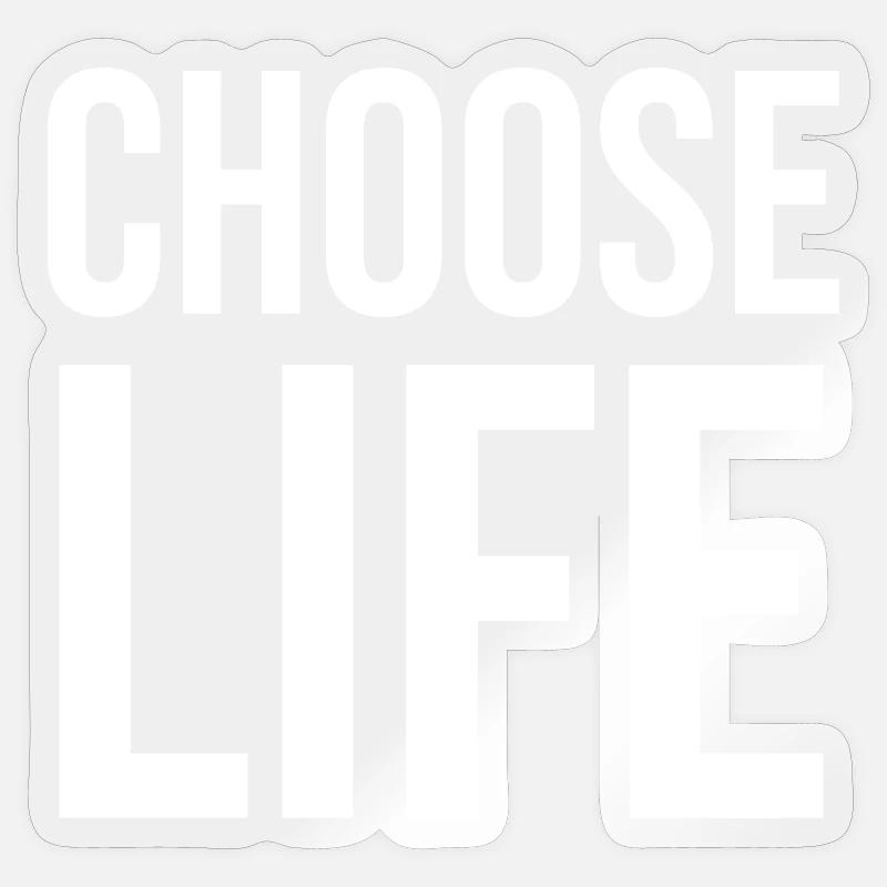 Wählen Sie ein lebenskräftiges Typografie-Design Sticker Größe S (10 x 10 cm)