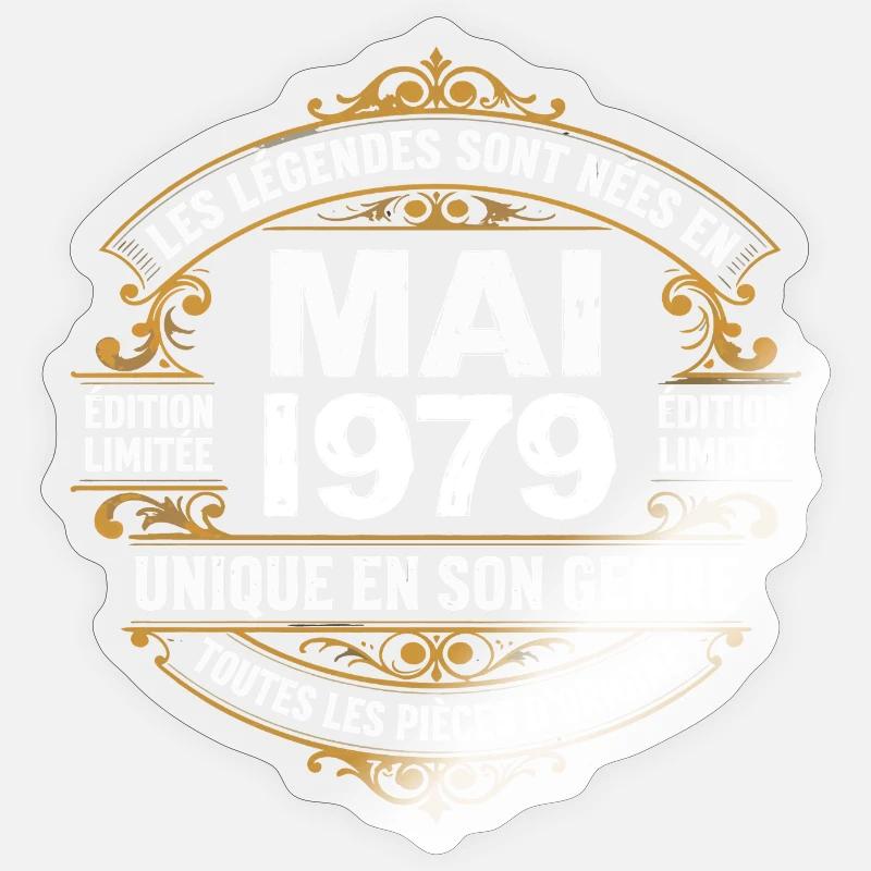 May 1979  - Sticker taille S (10 x 10 cm) - brillant transparent