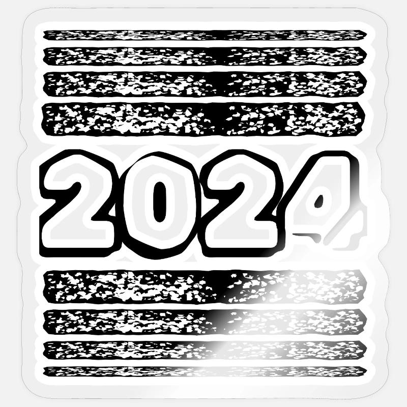 Year 2024 - Sticker size S (10 x 10 cm) - transparent glossy