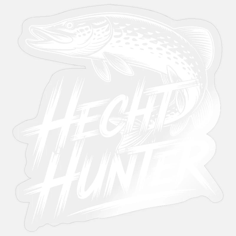 Predatory Pike - Sticker size S (10 x 10 cm) - transparent glossy