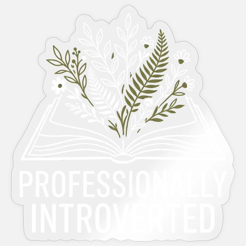 Professionally Introverted - Sticker size S (10 x 10 cm) - transparent glossy