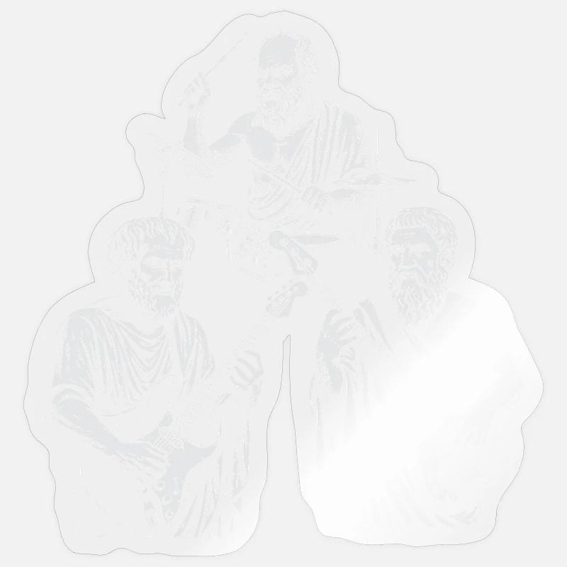 Ancient Trio Jam Session - Sticker size S (10 x 10 cm) - transparent glossy