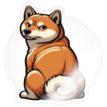Shiba Inu Shiba propriétaire Shiba lover Shiba inus - Sticker taille S (10 x 10 cm) - brillant transparent - Devant