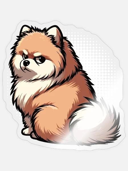 Zwergspitz Zwergspitze Spitzhund Zwergspitzhalter - Sticker Größe S (10 x 10 cm) - Transparent glänzend