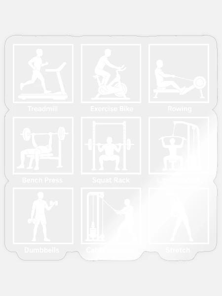  Backprint Training Workout Gym Muskelaufbau - Sticker Größe S (10 x 10 cm) - Transparent glänzend