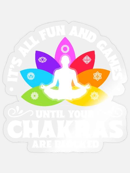Chakra Blockade - Sticker Größe S (10 x 10 cm) - Transparent glänzend