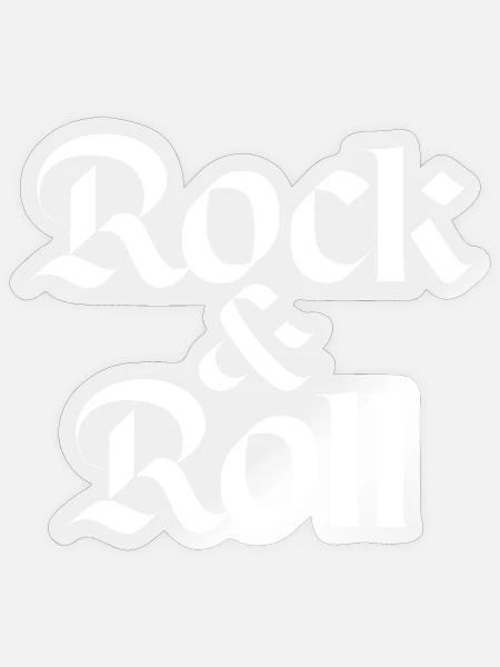 Rock'n'Roll-Gothic-Typografie - Sticker Größe S (10 x 10 cm) - Transparent glänzend