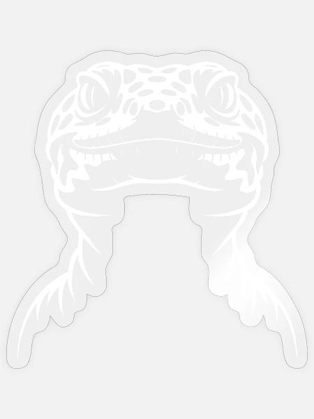 Gecko-Silhouette Kontrast - Sticker Größe S (10 x 10 cm) - Transparent glänzend