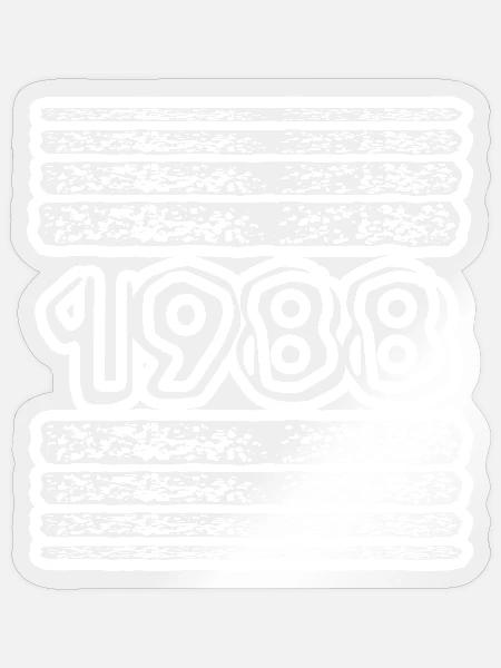 Jahr 1988 - Sticker Größe S (10 x 10 cm) - Transparent glänzend