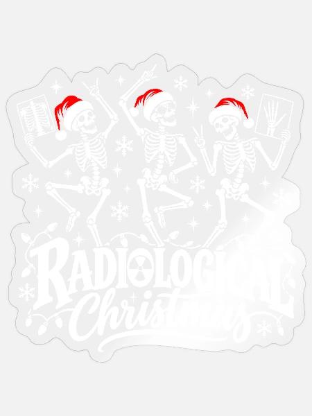 Radiological Xmas - Sticker Größe S (10 x 10 cm) - Transparent glänzend