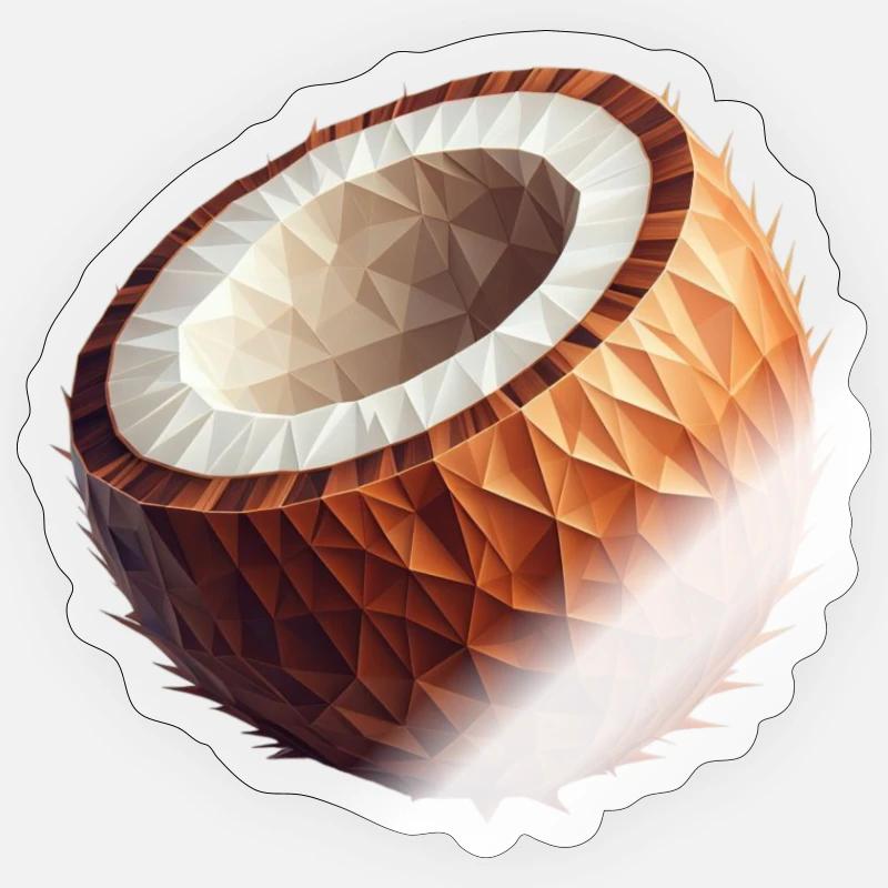 Coconut Polygon Sticker size S (10 x 10 cm)
