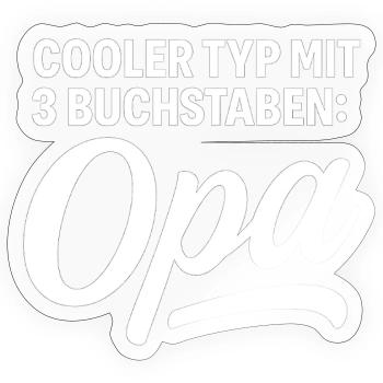 Mec, cool avec 3 lettres : OPA - Sticker taille S (10 x 10 cm) - brillant transparent - Devant