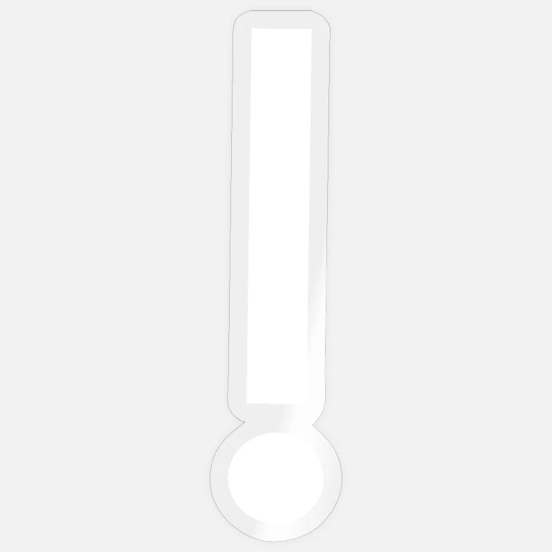 Exclamation Mark Template Design Pattern - Sticker size S (10 x 10 cm) - transparent glossy