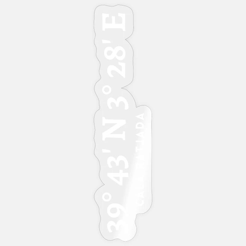 Cala Ratjada Coordonnées Sticker taille S (10 x 10 cm)