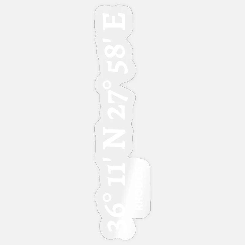 Rhodes Coordinates Sticker size S (10 x 10 cm)