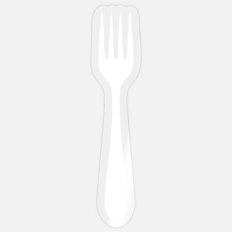 Cool Fork Silhouettes Design - Sticker size S (10 x 10 cm) - transparent glossy