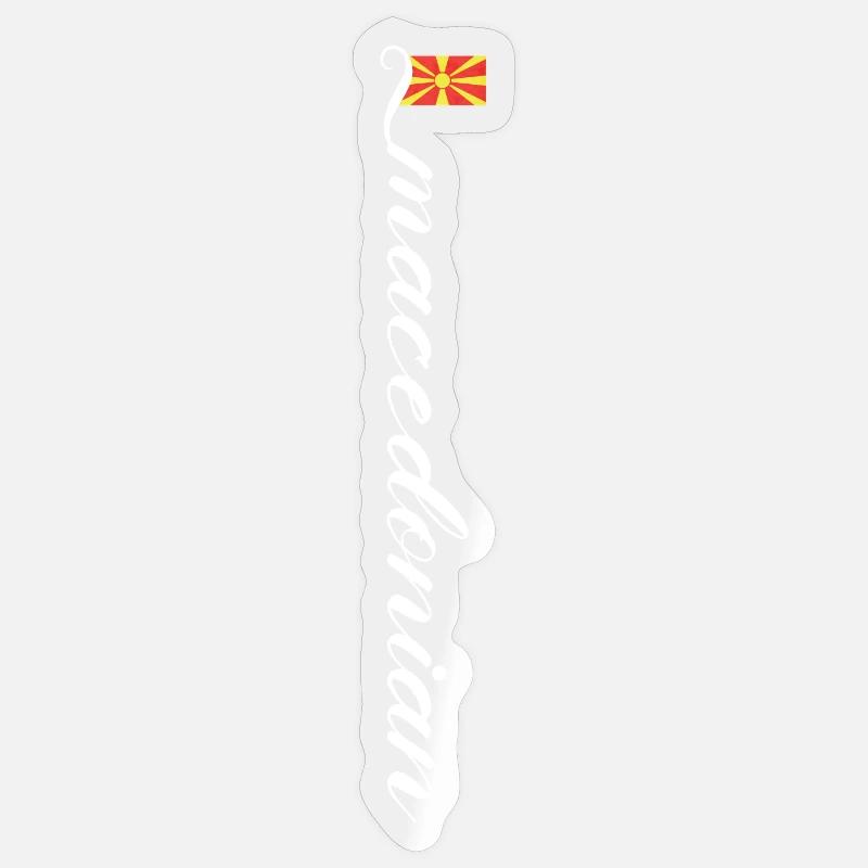 Macédoine - Sticker taille S (10 x 10 cm) - brillant transparent