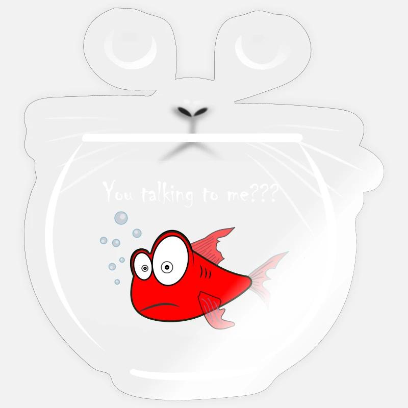 Goldfisch - Sticker Größe S (10 x 10 cm) - Transparent glänzend