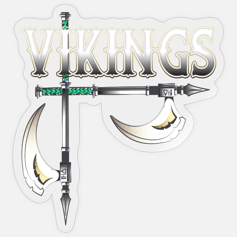 Wikinger Krieger - Sticker Größe S (10 x 10 cm) - Transparent glänzend