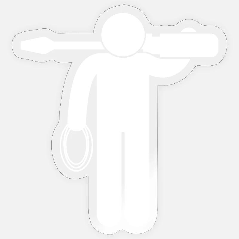 Electronic electrician Electrical Engineer - Sticker size S (10 x 10 cm) - transparent glossy