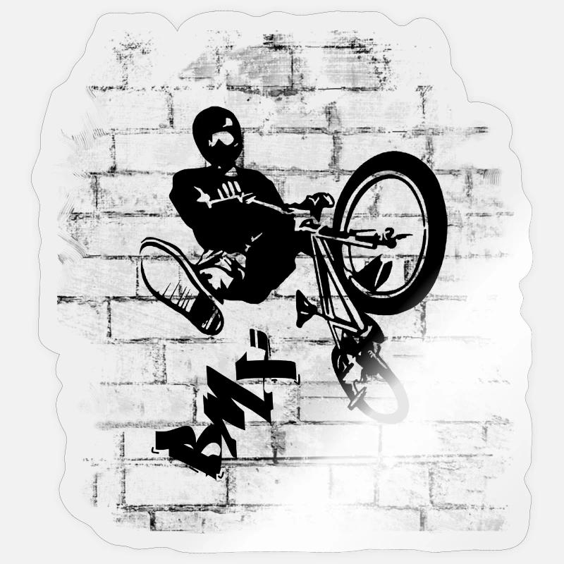 BMX - Sticker size S (10 x 10 cm) - transparent glossy