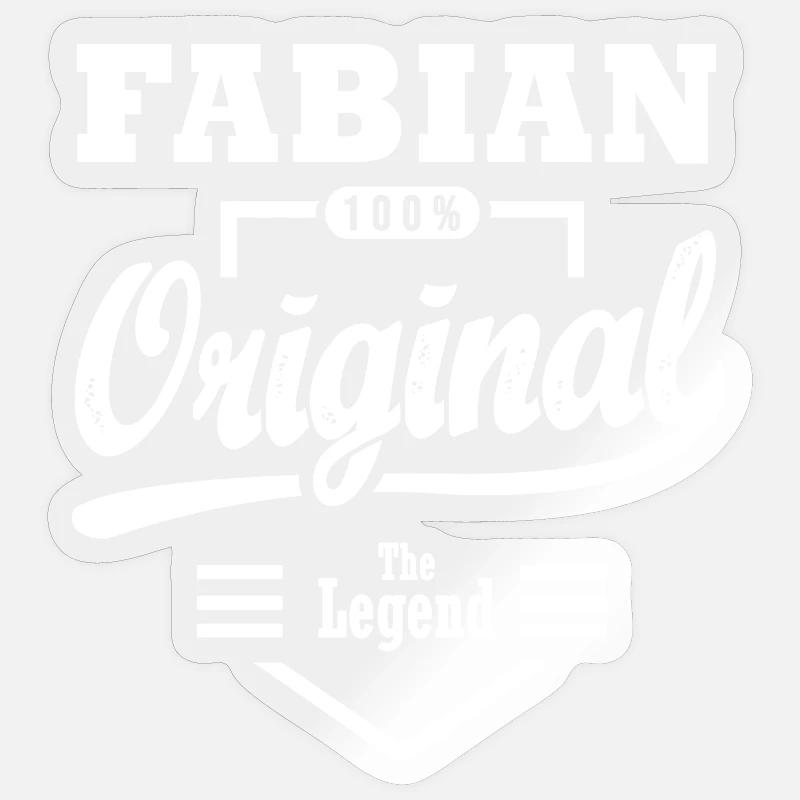 Fabian original personalisiertes Geschenk Vorname fabian - Sticker Größe S (10 x 10 cm) - Transparent glänzend