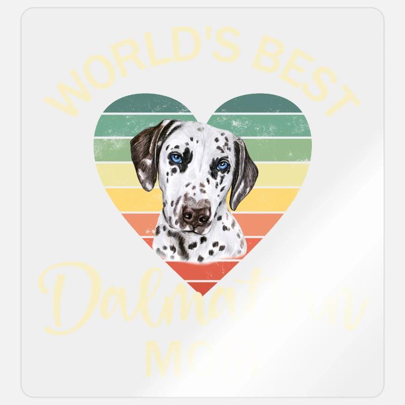 Hund Dalmatiner - Sticker Größe S (10 x 10 cm) - Transparent glänzend