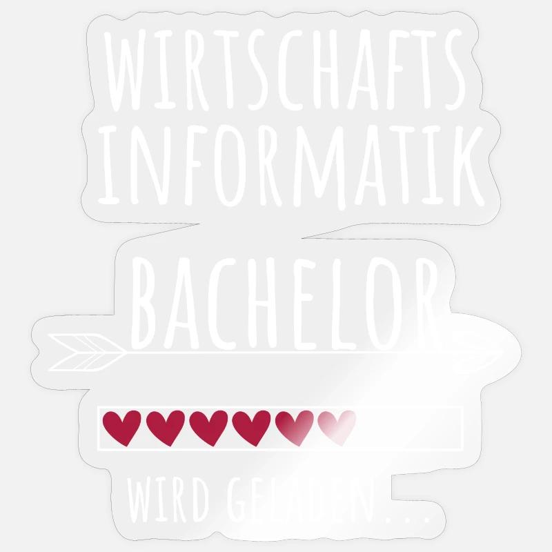 Wirtschaftsinformatik Studium Student Geschenk Sticker Größe S (10 x 10 cm)