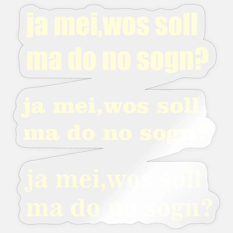 ja mei - Sticker Größe S (10 x 10 cm) - Transparent glänzend