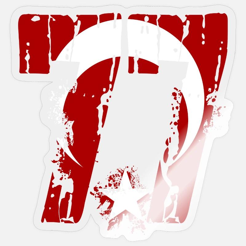 77 Yalova style utilisé - Sticker taille S (10 x 10 cm) - brillant transparent