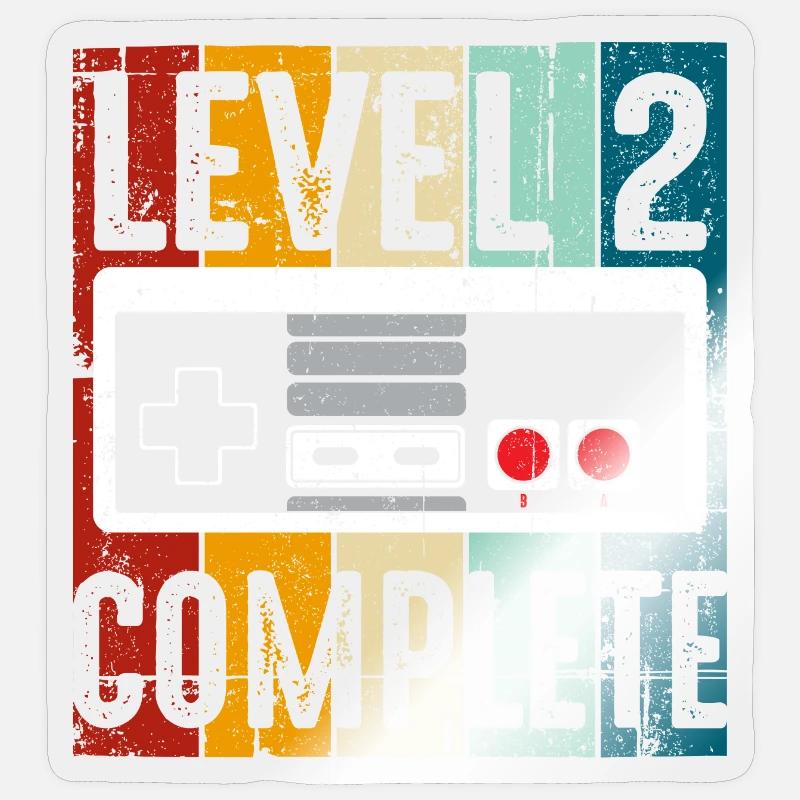 Level 2 Complete Retro Console Sticker size S (10 x 10 cm)