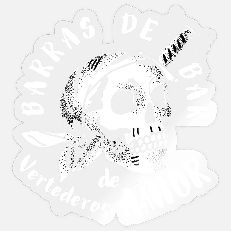 Canción español: Barras de bar, vertederos de amor - Pegatina tamaño S (10 x 10 cm) - transparente brillante
