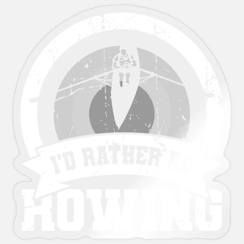 I'd rather row - Sticker size S (10 x 10 cm) - transparent glossy