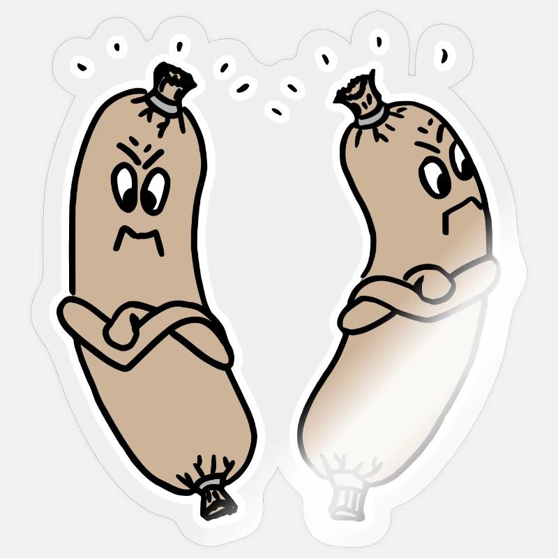 beleidigte Leberwurst - Sticker Größe S (10 x 10 cm) - Transparent glänzend