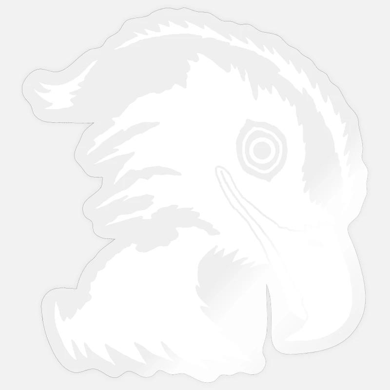 Tête d'aigle - Sticker taille S (10 x 10 cm) - brillant transparent