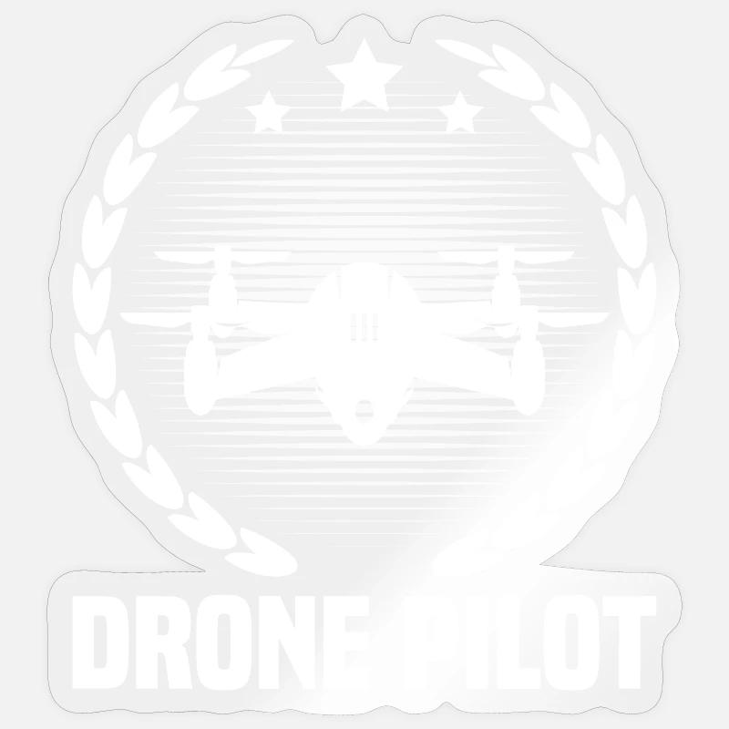 Drone Pilot - Sticker size S (10 x 10 cm) - transparent glossy