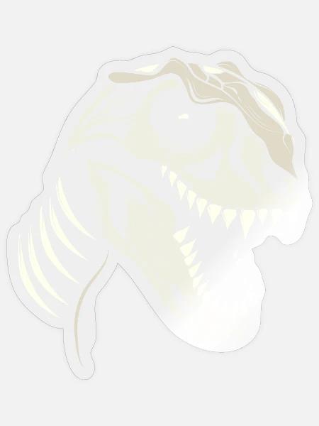 Dinosaurier Schädel Tyrannosaurus Rex Dino Kopf - Sticker Größe S (10 x 10 cm) - Transparent glänzend