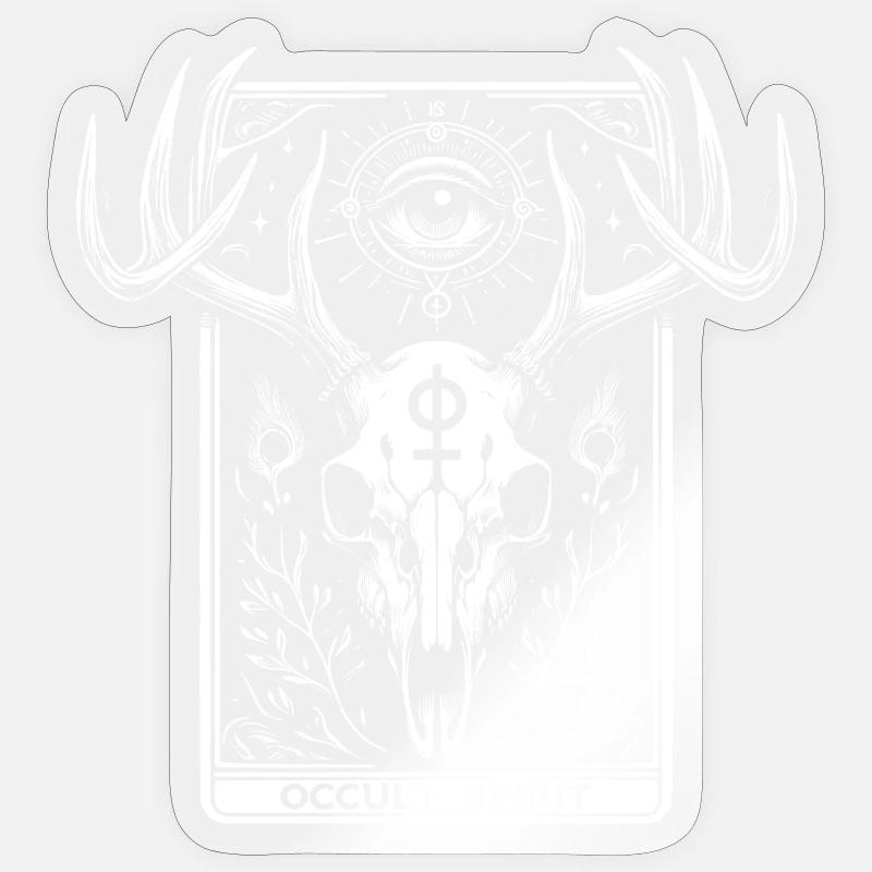 Deer Skull 2 Okkulter Geist Sticker Größe S (10 x 10 cm)