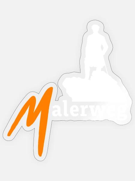 Sächsische Schweiz Malerweg Elbsandsteingebirge - Sticker Größe S (10 x 10 cm) - Transparent glänzend