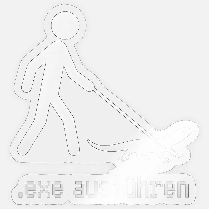 EXE ausführen Admin Informatiker Programmierer Sticker Größe S (10 x 10 cm)