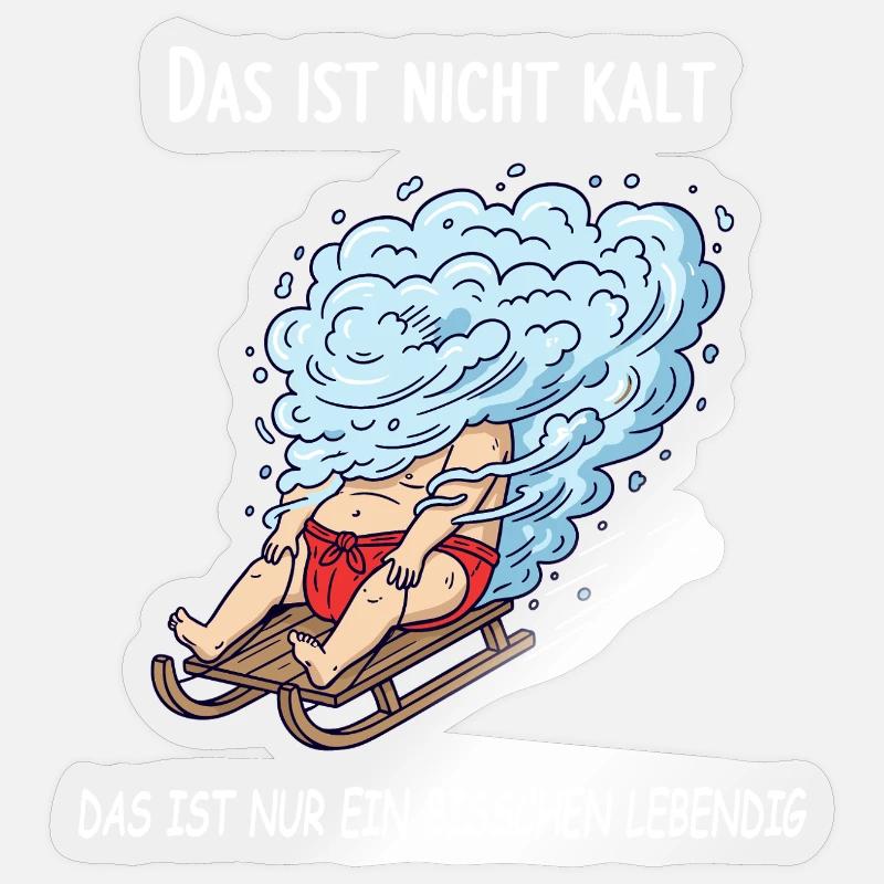 Ein bisschen lebendig - Sticker Größe S (10 x 10 cm) - Transparent glänzend