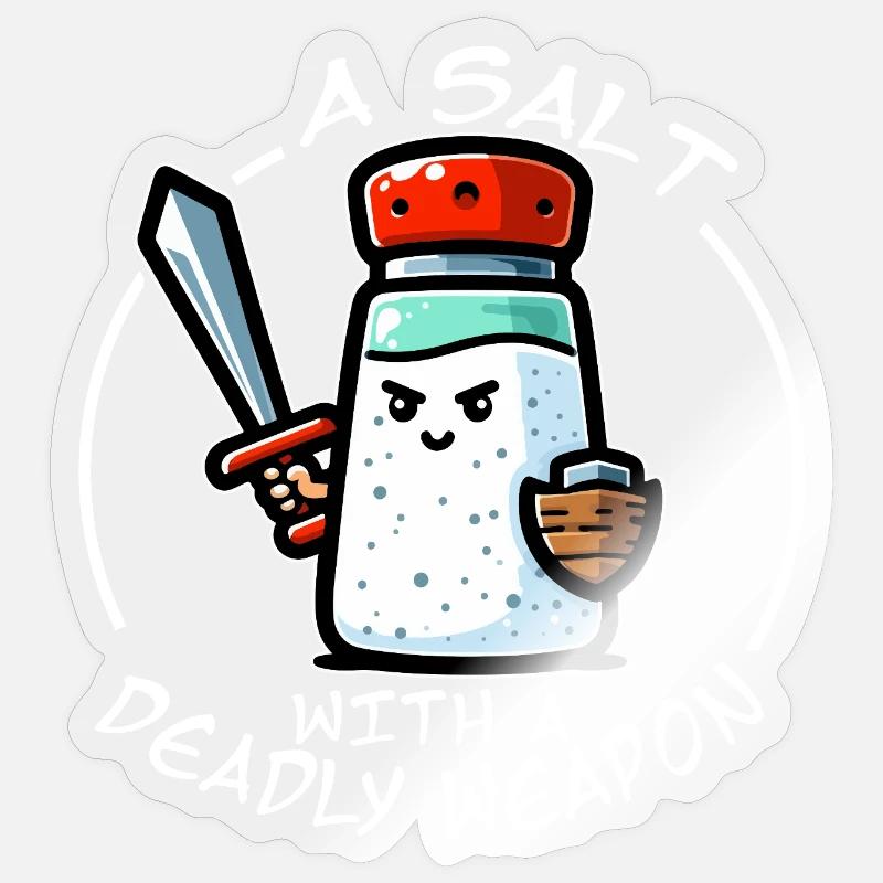 Armed Knight Salt - Sticker size S (10 x 10 cm) - transparent glossy