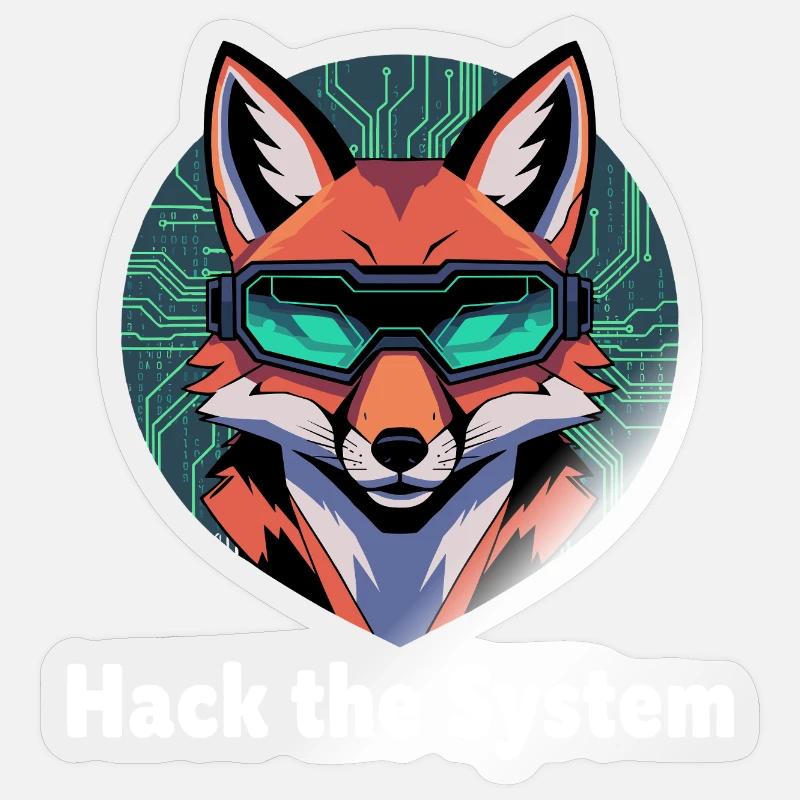 Fox Cyberspace VR Goggles - Sticker size S (10 x 10 cm) - transparent glossy