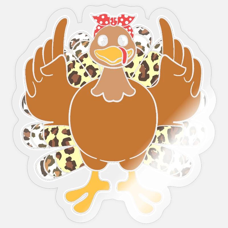 Thanksgiving Mama Mutter Oma Großmutter - Sticker Größe S (10 x 10 cm) - Transparent glänzend